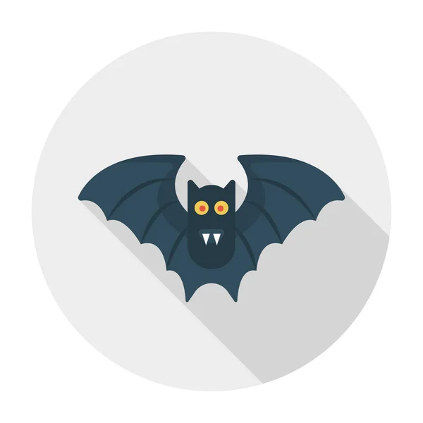 Bat Fly Vector Colour Flat Icon — Wektor stockowy