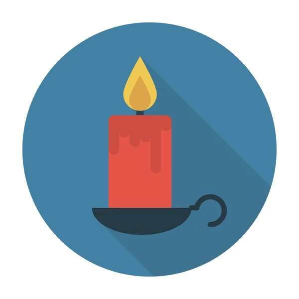 Candle Flame Vector Colour Flat Icon — Stock Vector