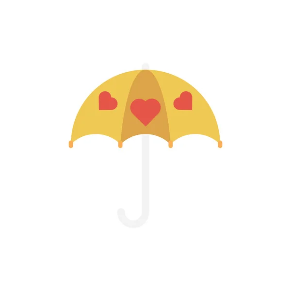 Parapluie Design Vecteur Plat Icône — Image vectorielle