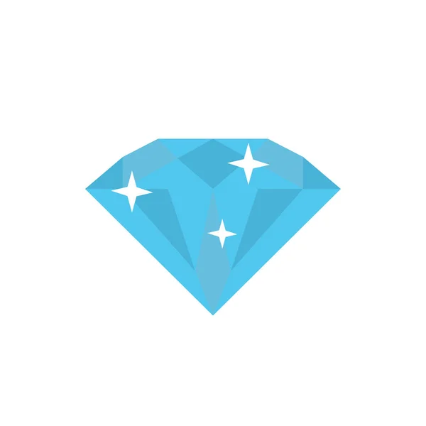 Kostbare Diamant Vector Platte Icoon — Stockvector