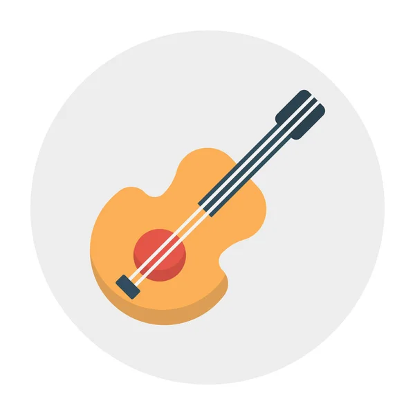 Icono Plano Glifo Música — Vector de stock