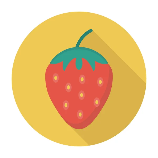 Icono Plano Glifo Fruta — Vector de stock