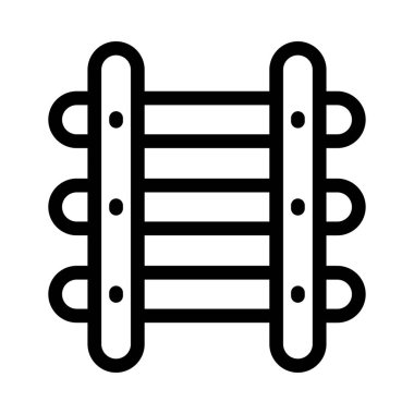 merdiven merdiveni vektör ince çizgi simgesi