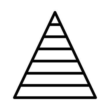 cone graph vector thin line  icon