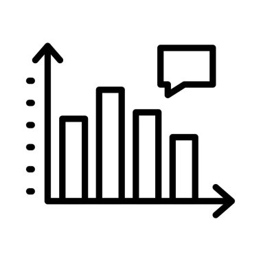 çizelge kabarcık vektörü ince çizgi simgesi