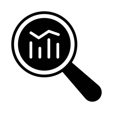 araştırma grafik vektörü düz simge