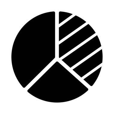 Pasta grafiği vektör düz simgesi 