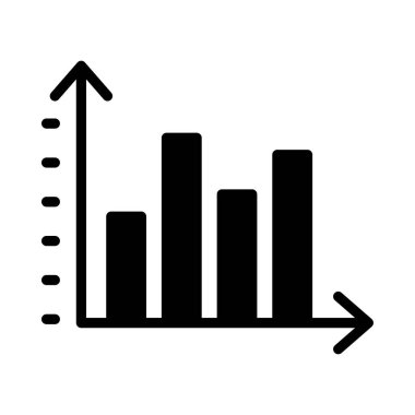 çubuk grafik vektörü düz simgesi 