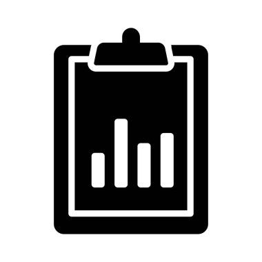 çubuk pano vektör glyph düz simgesi 