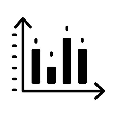 çubuk grafik vektörü düz simgesi 