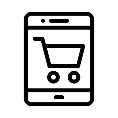 çevrimiçi nakit vektörü ince çizgi simgesi 