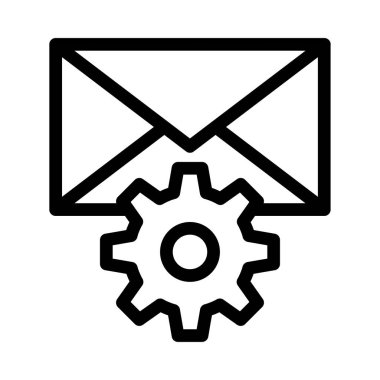 ileti ayarlama vektör çizgisi simgesi 