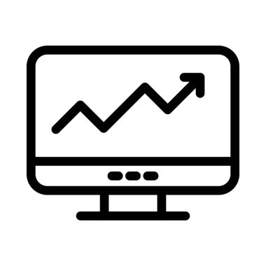 Pazarlama vektör çizgisi simgesini arttır  