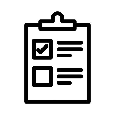 Görev listesi vektör çizgisi simgesi 