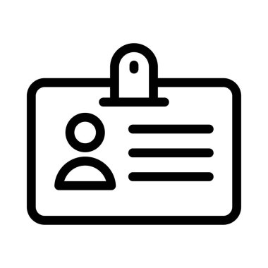 kimlik kartı vektör çizgisi simgesi 