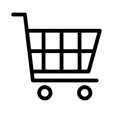 Alışveriş tramvayı vektör çizgisi simgesi 