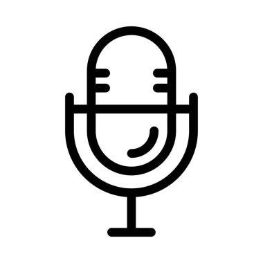 mikrofon vektör çizgisi simgesi 