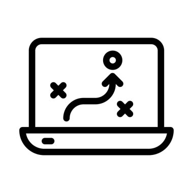 strateji vektör çizgisi simgesi 