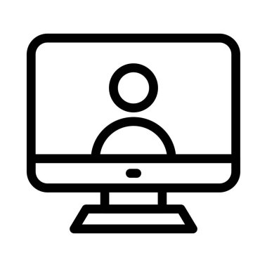 kullanıcı hesabı vektör çizgisi simgesi 