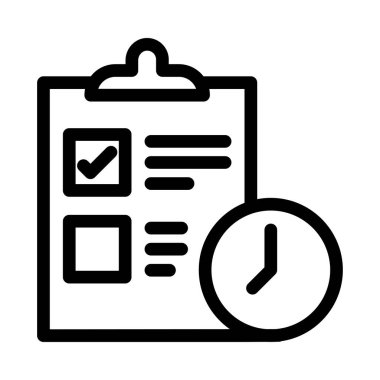 Görev listesi vektör çizgisi simgesi 