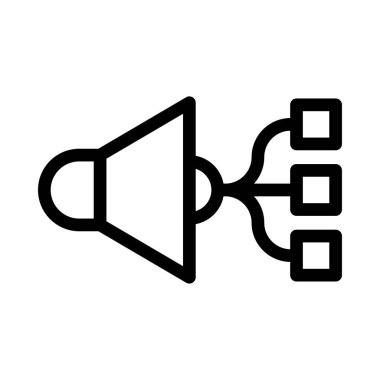 hoparlör bağlantısı vektör çizgi simgesi 