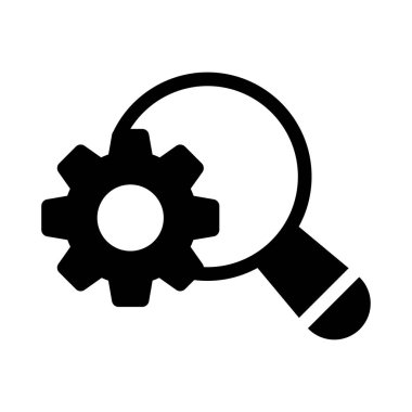 Arama vektörü kabartma düz simgesi