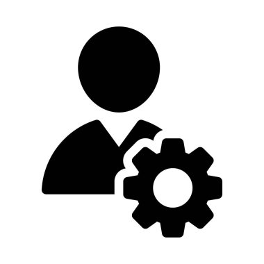 kullanıcı ayarı vektör glyph düz simgesi