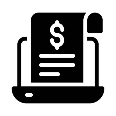 çevrimiçi Bill vektör düz simgesi