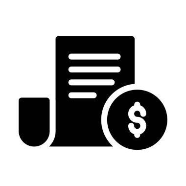 nakit fatura vektör glifleri düz simge