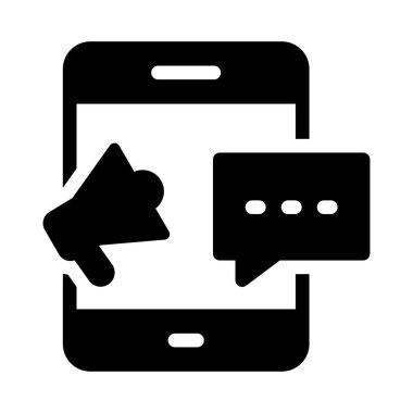 reklam işareti vektör düz simgesi