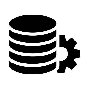 sunucu ayarlama vektörü düz simgesi