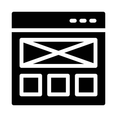 Web sayfası vektör simgesi düz simgesi