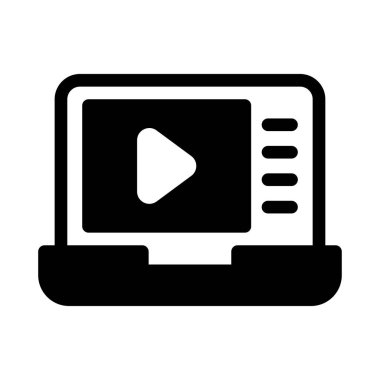 Reklam vektörü glyph düz simgesine bak