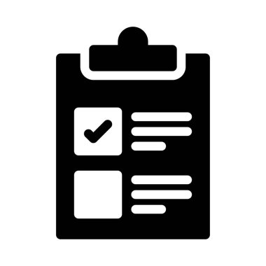 Görev listesi vektör düz simgesi