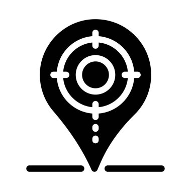 konum vektörü düz simge