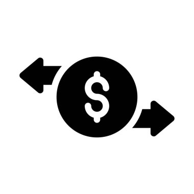 para değişimi vektör düz simgesi