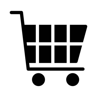 Alışveriş arabası vektör düz simge