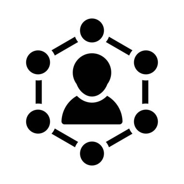 insanlar vektör düz simgesine bağlanır