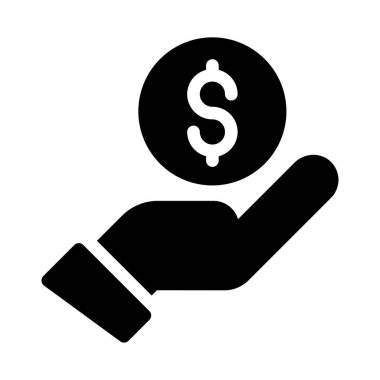 Güvenli para vektörü düz simgesi 