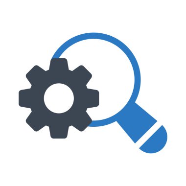 Arama vektörü kabartma renk simgesi  