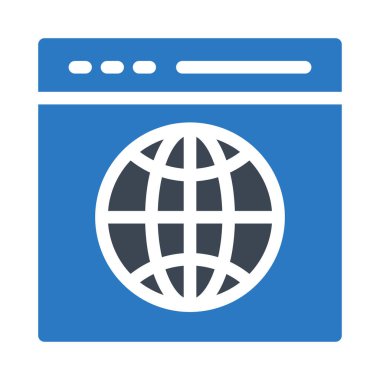 İnternet tarayıcı vektör renk simgesi  