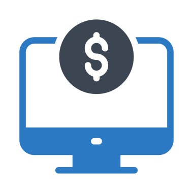 çevrimiçi ödeme vektörü renk simgesi  