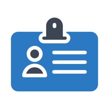 kullanıcı kartı vektör renk simgesi  