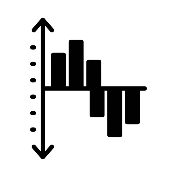 Gráfico Coleção Vetor Glifo Plana Ícone — Vetor de Stock