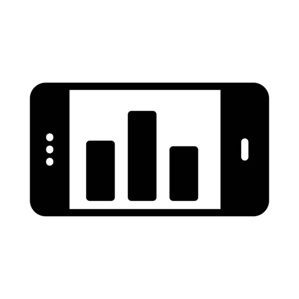 Téléphone Bar Vecteur Glyphe Plat Icône — Image vectorielle