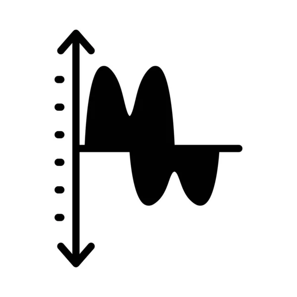 Diagramme Vectoriel Glyphe Icône Plate — Image vectorielle