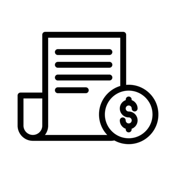 Online Cash Vector Glyph Thin Line Icon — Stock Vector