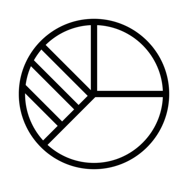 Pie Chart Vektor Glyph Line Icon — Stockvektor