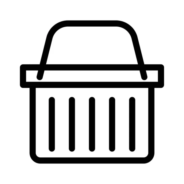 Ikona Linii Wektorowej Koszyka Glifów — Wektor stockowy