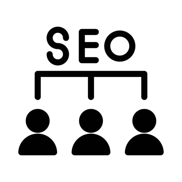 Значок Векторного Символа Seo Content — стоковый вектор